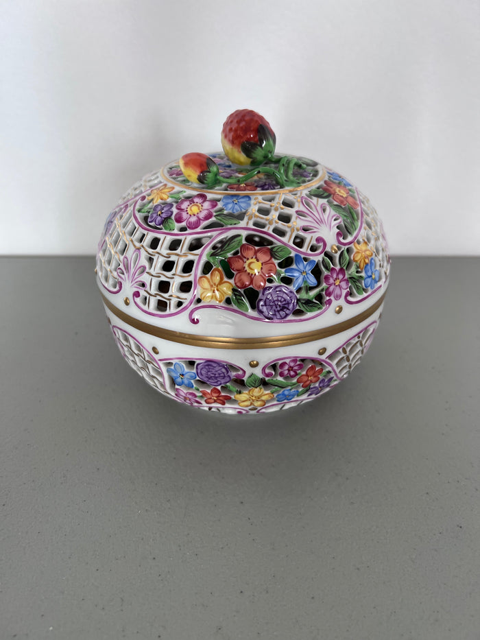 Herend Reticulated Fruit BonBon Bowl- 6212