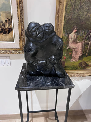 Large Soapstone Carving circa. 1960- by Peter Sevoga titled "Mother and Child" (*Gallery Price $5200)