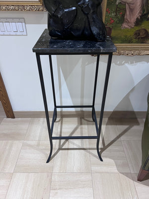 Marble Top, Cast Iron Base Pedestal Stand # 1