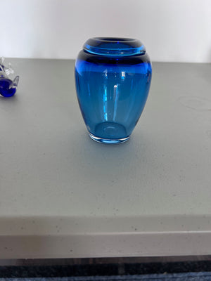 Langham Blue Glass Vase