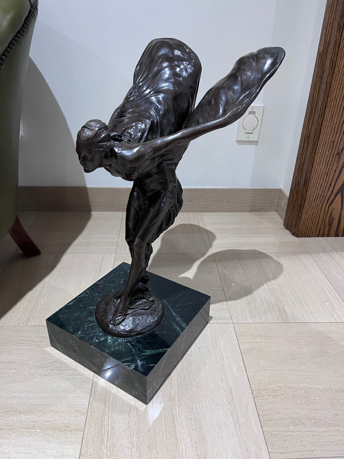 ROLLS ROYCE 'SPIRIT OF ECSTASY' BRONZE SCULPTURE, BY CHARLES SYKES 'NO.28'