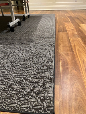 Black & White Patterned Area Rug
