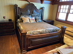 Bernhardt Leather/Wood King Bed # 2