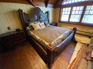 Bernhardt Leather/Wood King Bed # 2