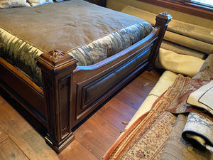 Bernhardt Leather/Wood King Bed # 2