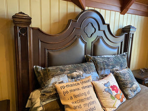 Bernhardt Leather/Wood King Bed # 2