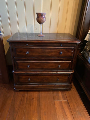 2 Bernhardt 'Stone Top Inlay' Nightstands