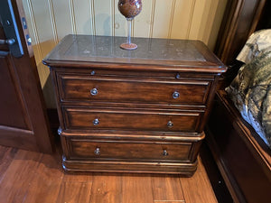 2 Bernhardt 'Stone Top Inlay' Nightstands