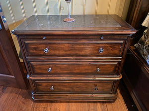 2 Bernhardt 'Stone Top Inlay' Nightstands