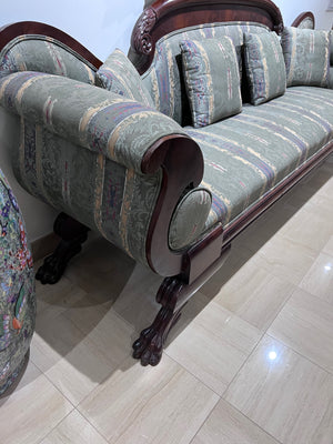 19th Century Mahogany Federal Style Sofa with Clawed Feet