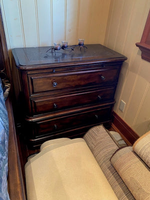 2 Bernhardt 'Stone Top Inlay' Nightstands