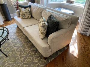 Beige Microsuede Sofa