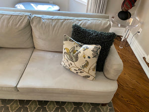 Beige Microsuede Sofa