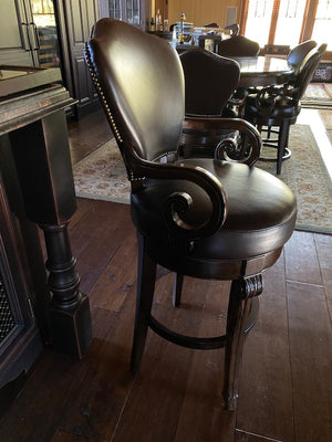 2 Bernhardt "James Island" Leather Barstools (*price is PER item)