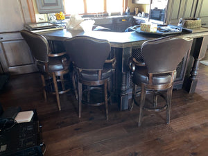 2 Bernhardt "James Island" Leather Barstools (*price is PER item)