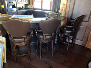 2 Bernhardt "James Island" Leather Barstools (*price is PER item)
