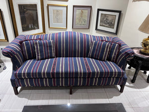 Striped Upholstered Sofa