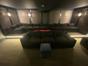 Large Modular Custom Made Theatre Room Sofa/Seating, by Marcantonio Designs