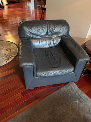 Light Grey Leather Armchair