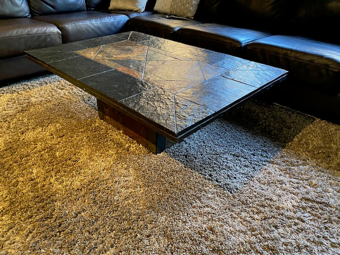 Stone Inlay Solid Coffee Table