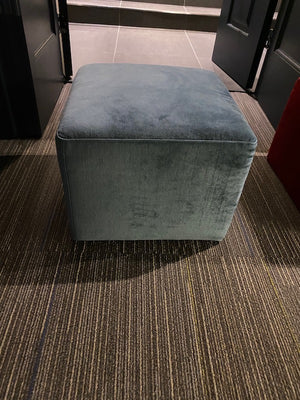 Blue Cube Ottoman