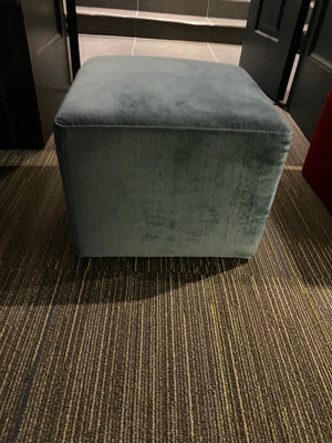 Blue Cube Ottoman