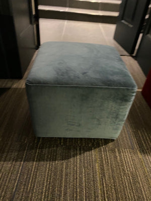 Blue Cube Ottoman