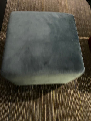 Blue Cube Ottoman