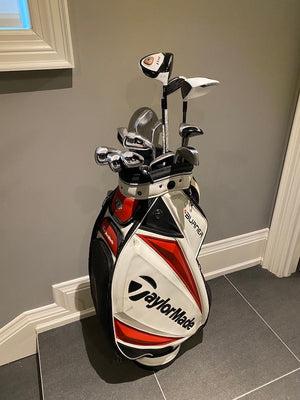 Men's Tour Burner Irons + Taylormade R11 Driver & Hybrids + Taylormade Burner Staff Cart Bag