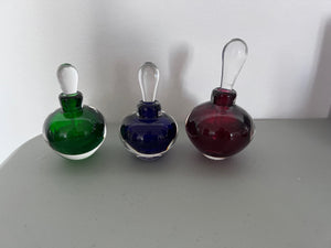 3 LANGKAWI Art Glass Perfume Bottles