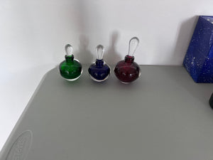 3 LANGKAWI Art Glass Perfume Bottles