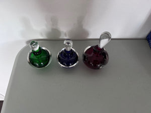 3 LANGKAWI Art Glass Perfume Bottles