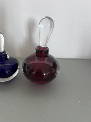 3 LANGKAWI Art Glass Perfume Bottles