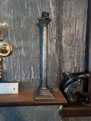 Pair of Godinger Stainless Candle Holders