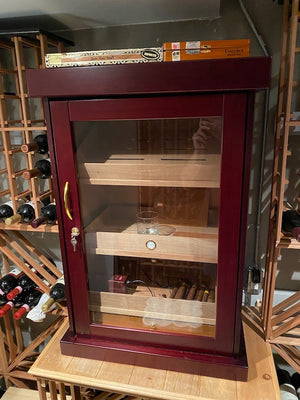 Cigar Humidor + Cigar Oasis Electric Humidifier