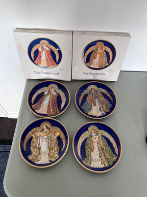 4 Hutschenreuther by William and Charlotte Hallett DAS ENGELSKONZERT Plates