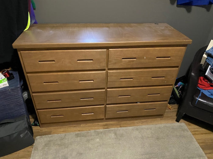 Wood 8 Drawer Dresser (*2 Available For Sale)