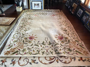 Harmony Collection 100% Wool Chinese Hand Tufted Ivory Rug- 8ftx11ft