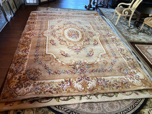 The Imperial Carpet & Home- Renaissance Beige Hand Made Indian Wool Rug- 8ftx11ft
