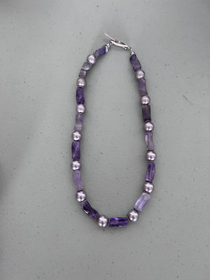 Amethyst & Sterling Silver Necklace