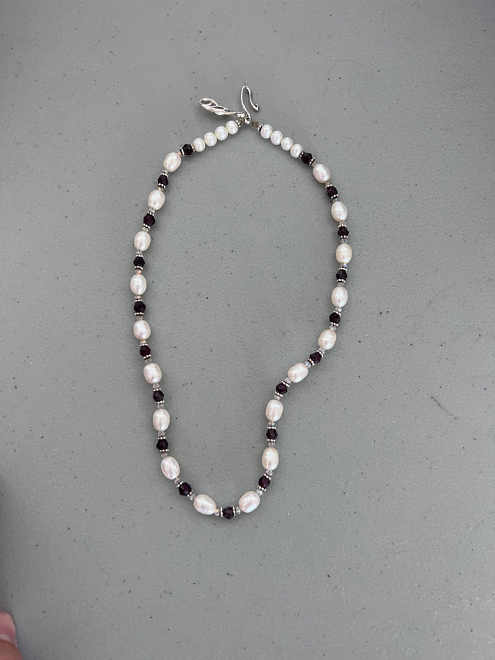 Pearl & Garnet Necklace