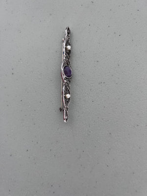 Amethyst Brooch