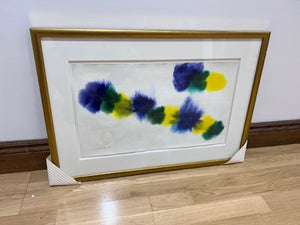 Gershon Iskowitz Watercolour on Paper- 'mauve, blue greens'