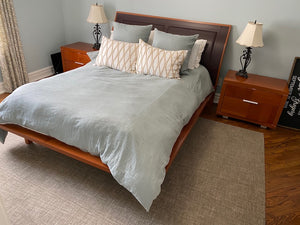 "Alf Design Group" Made in Italy Queen Bed Frame (Leather Headboard)