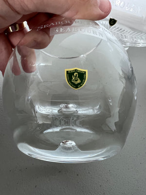 "Seabourn Spirit" Burns Crystal Vase Lot