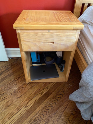 1 Drawer Wood Nightstand
