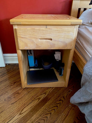 1 Drawer Wood Nightstand