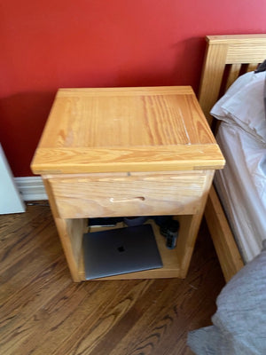 1 Drawer Wood Nightstand