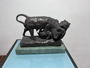 Isidore Bonheur Bronze Sculpture- "Bear and Bull"