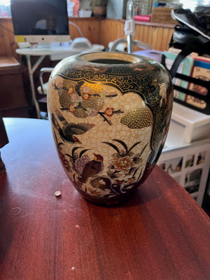 Hand Painted Satsuma Oriental Vase